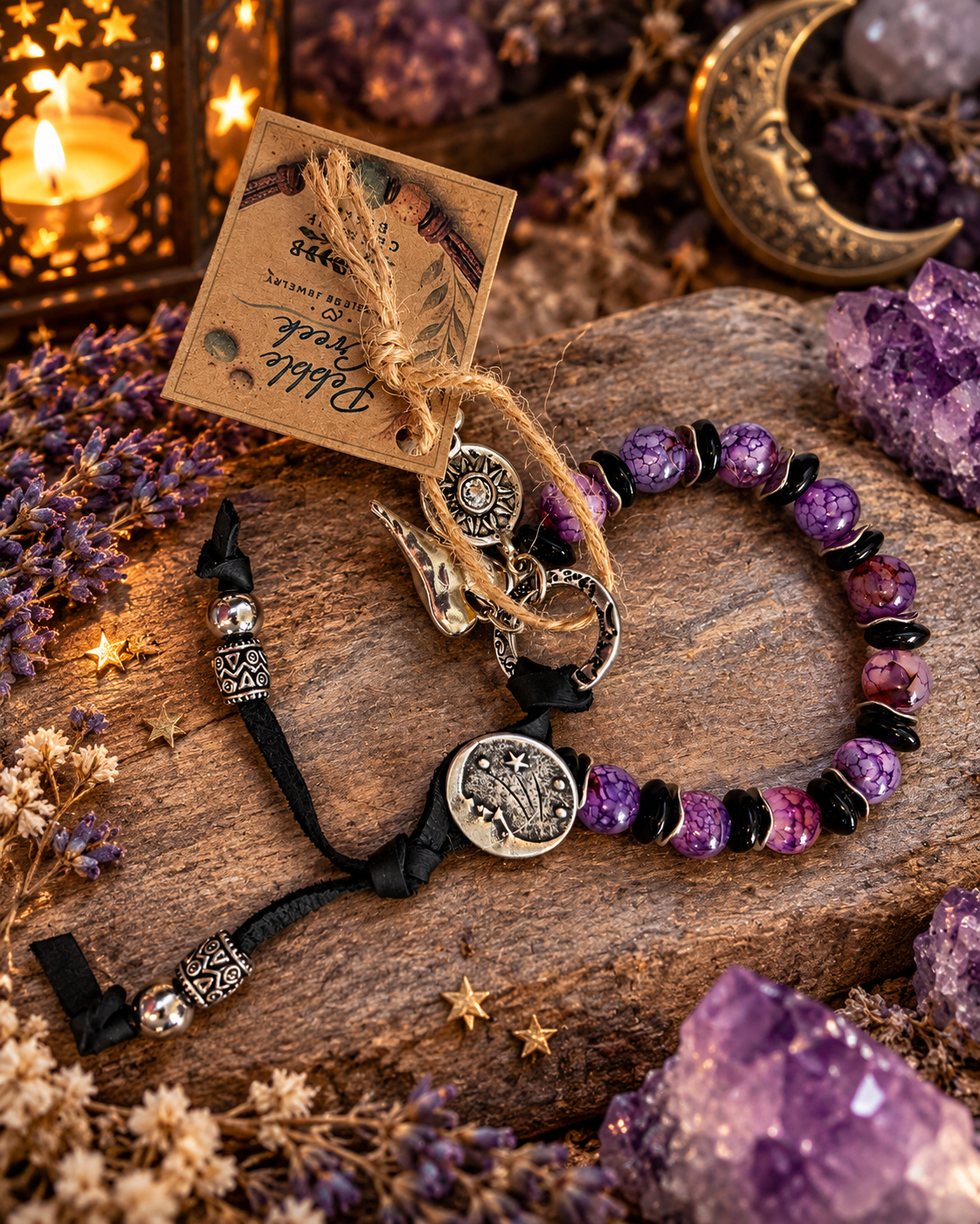 "Mystical Mist" Dragon vein stone beaded bracelet